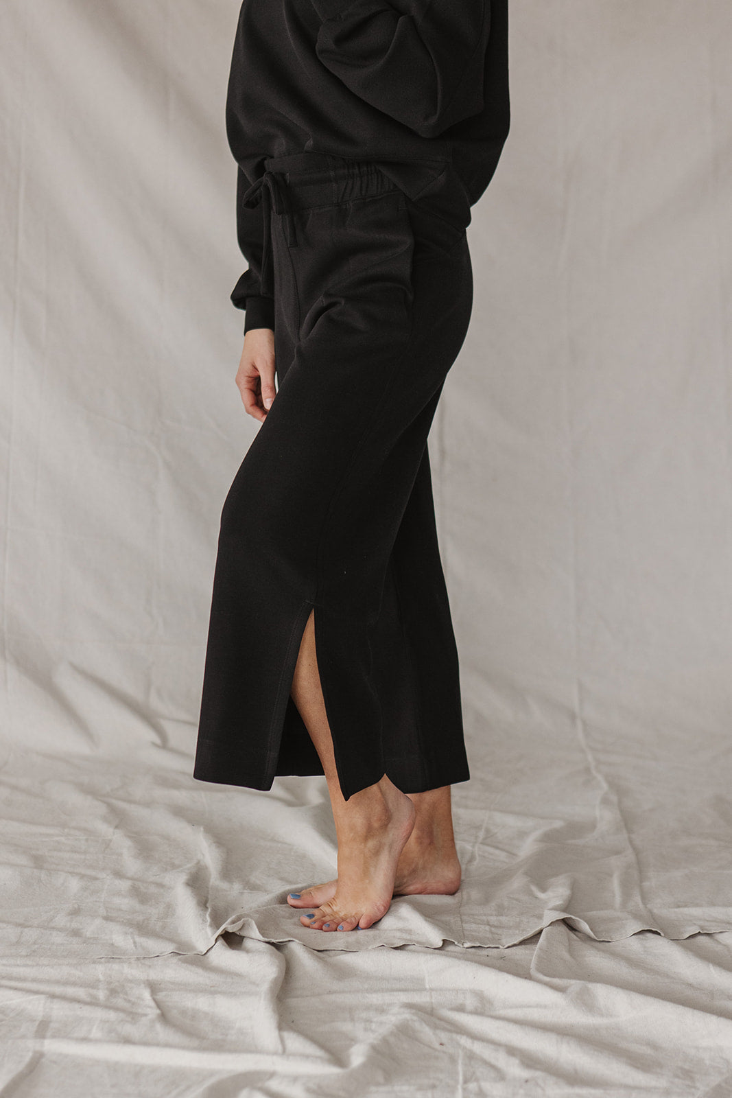 Jet-Setter Wide Leg Set Long Sleeve |Black