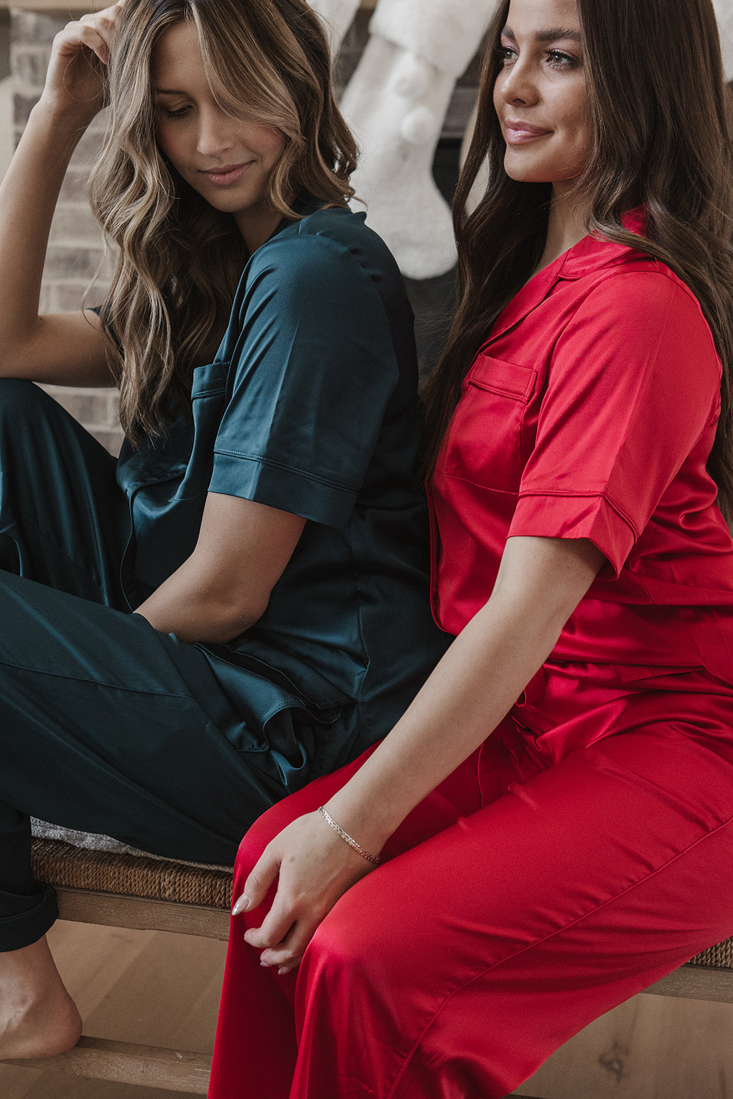 Satin Pajama Set | Jewel Green Short Sleeve * FINAL SALE*