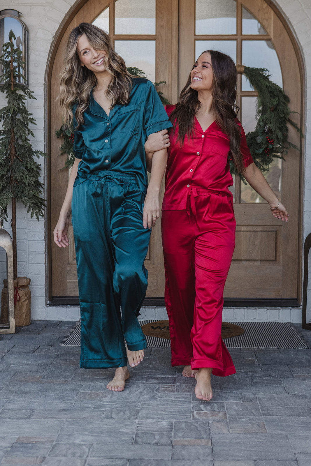 Satin Pajama Set | Jewel Green Short Sleeve * FINAL SALE*