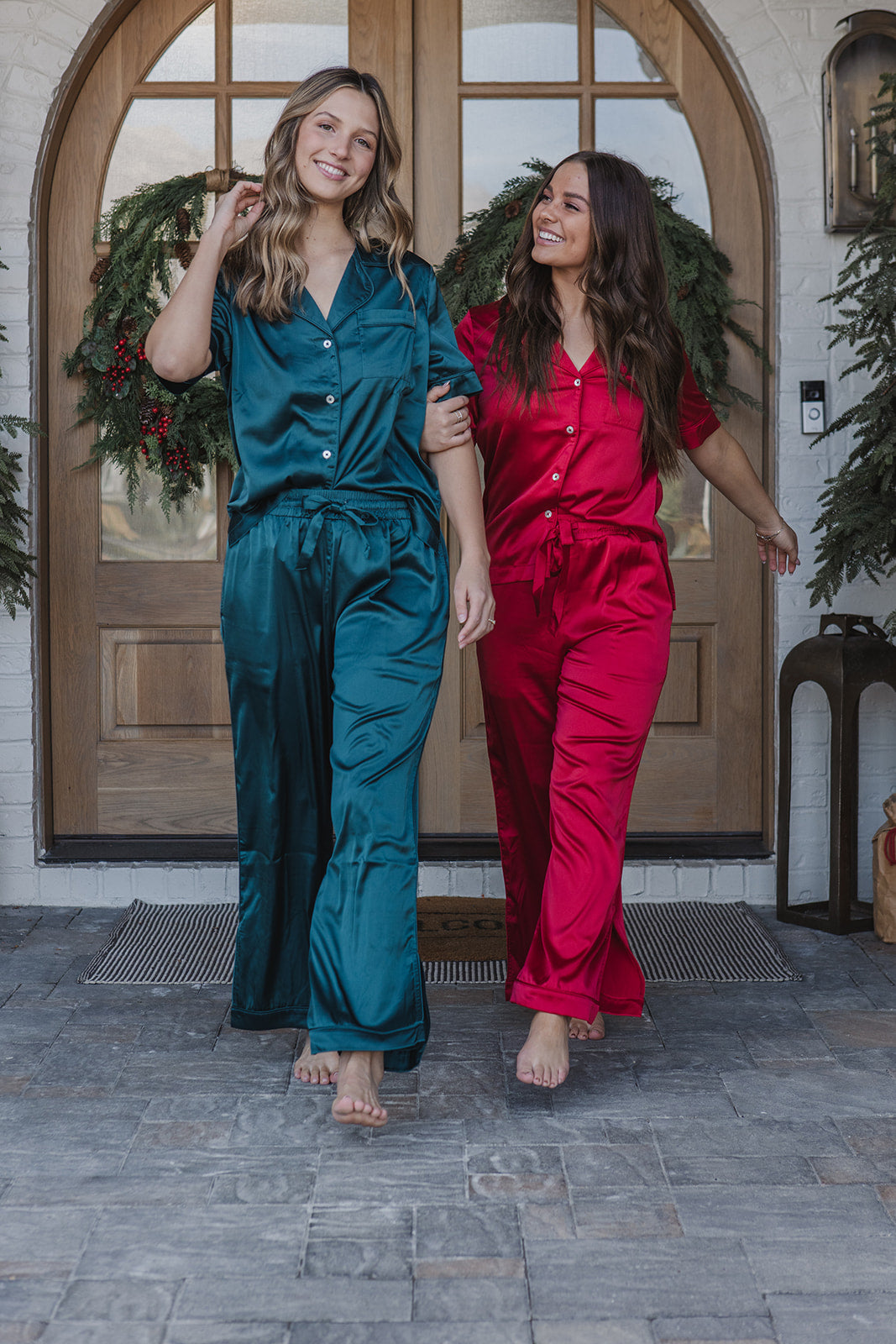Satin Pajama Set | Jewel Green Short Sleeve * FINAL SALE*