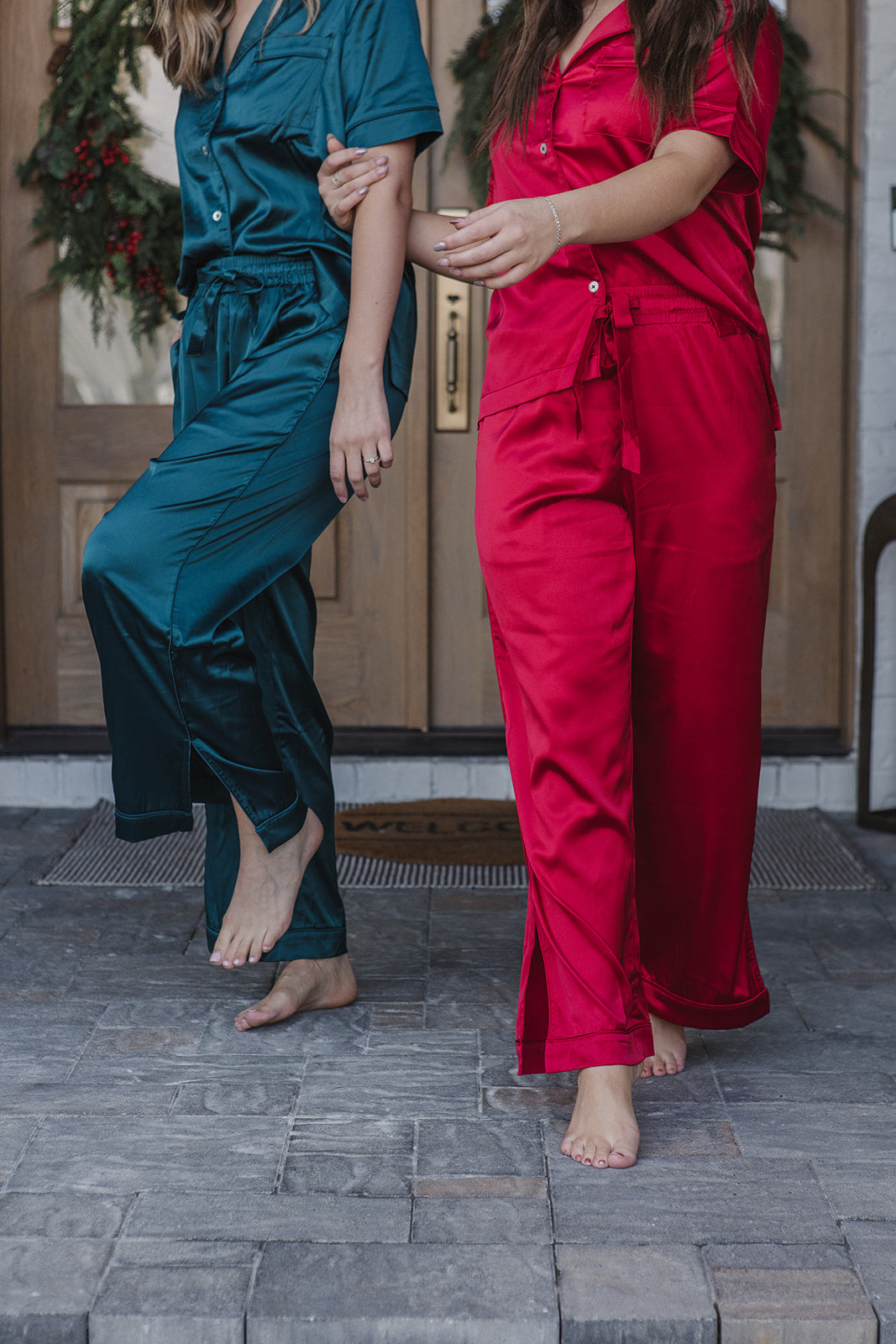 Satin Pajama Set | Jewel Green Short Sleeve * FINAL SALE*