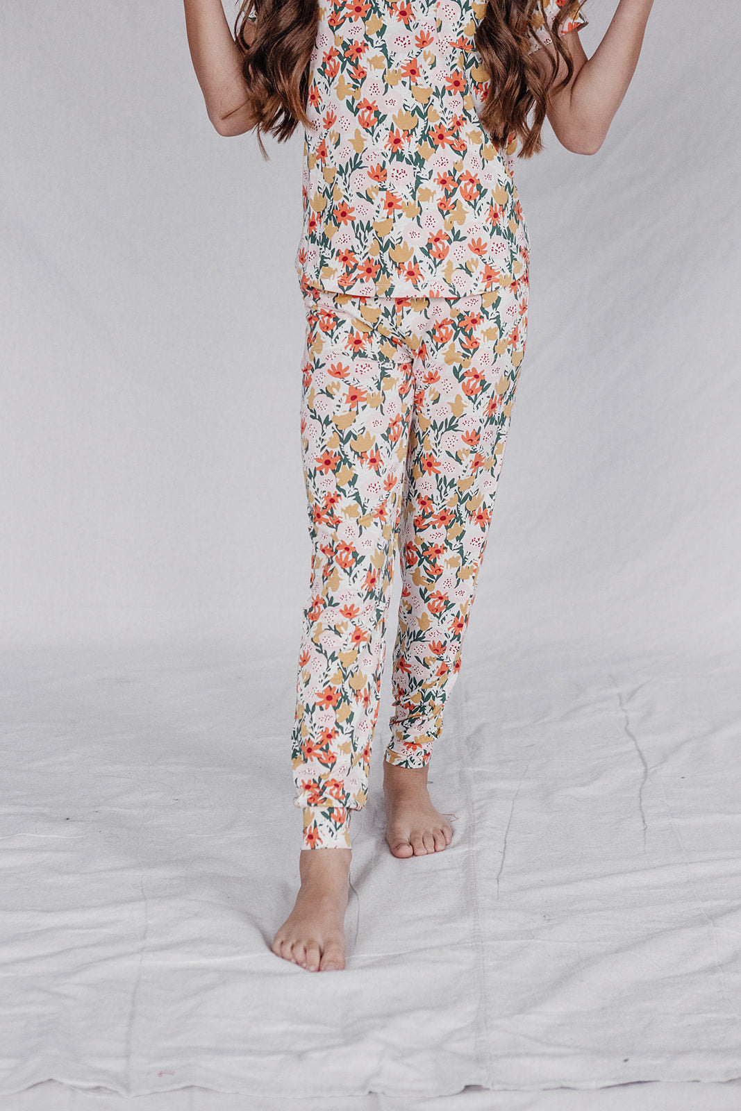 LITTLE LATES MODAL LOUNGE SET| Soft Winter Floral-Final Sale