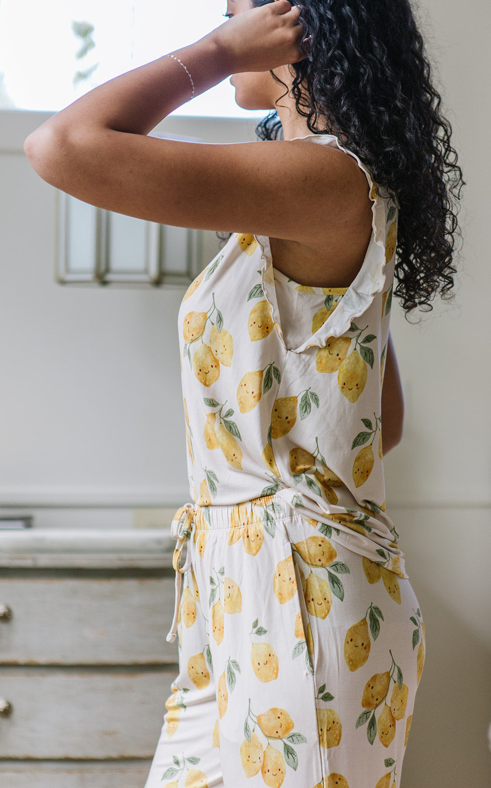 RUFFLE TANK PANT SET MODAL| Citrus Smiles
