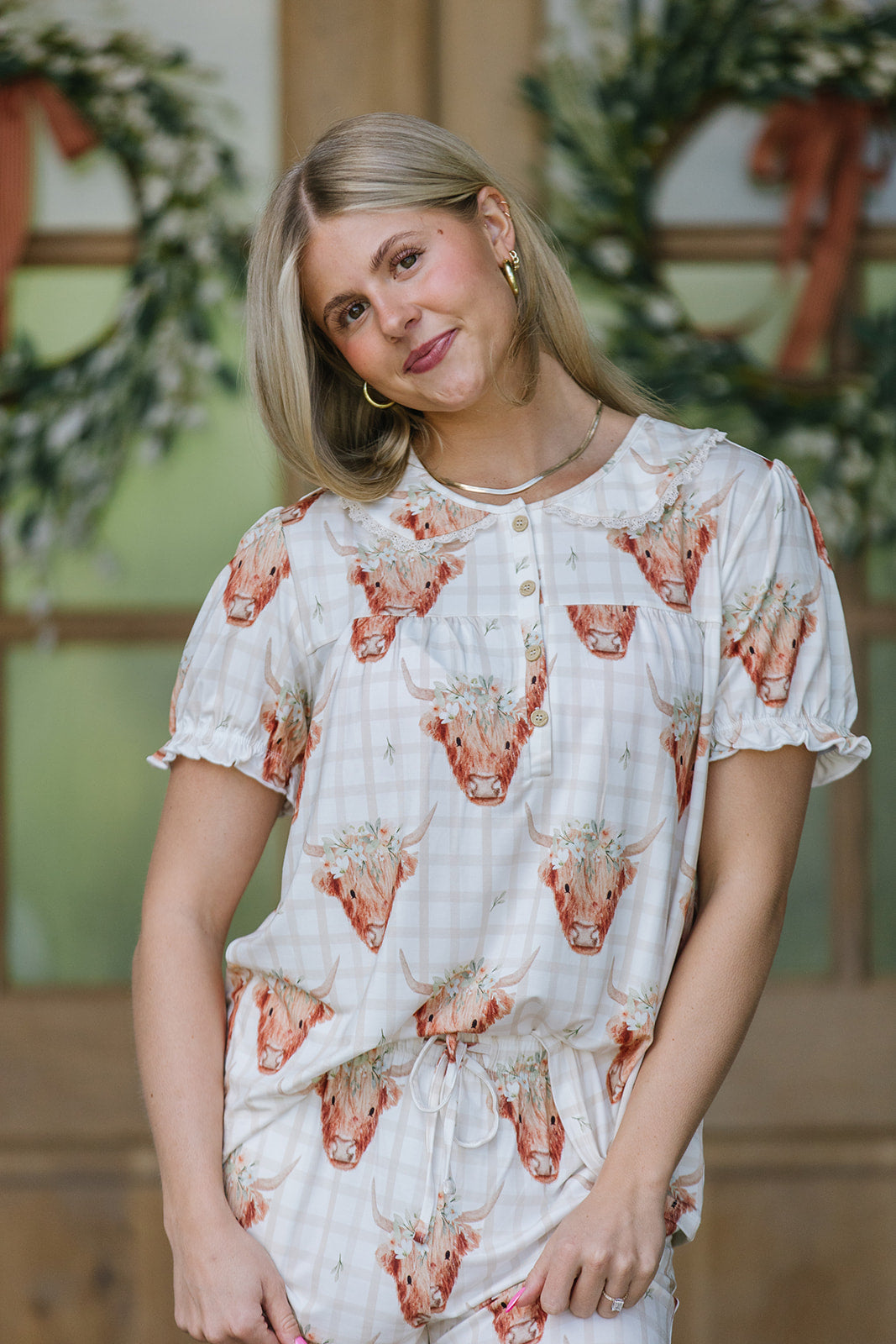 ROUNDED LACE COLLAR SET MODAL | Highland Herds