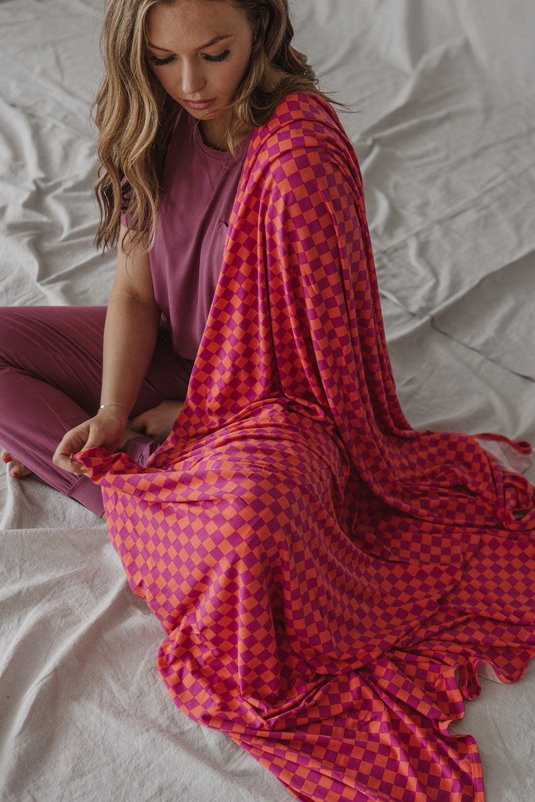 ADULT SWADDLE  | Vibrant Checkered