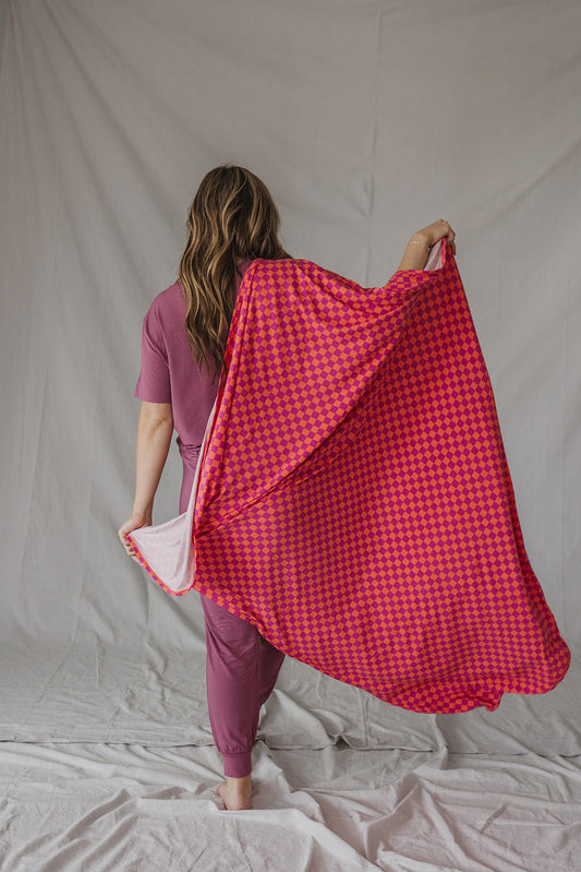 ADULT SWADDLE  | Vibrant Checkered