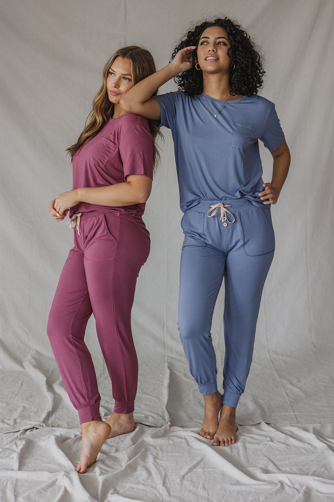 JAM PANTS SET | Mercury Blue Short Sleeve-Final Sale