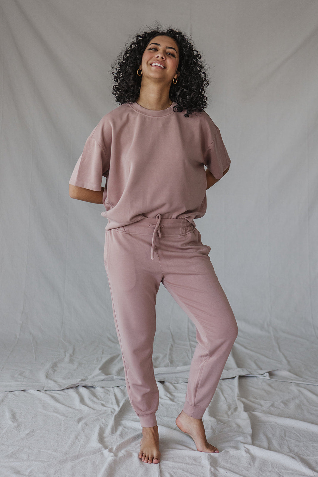 Jet-Setter Jogger Set Short Sleeve |Mauve