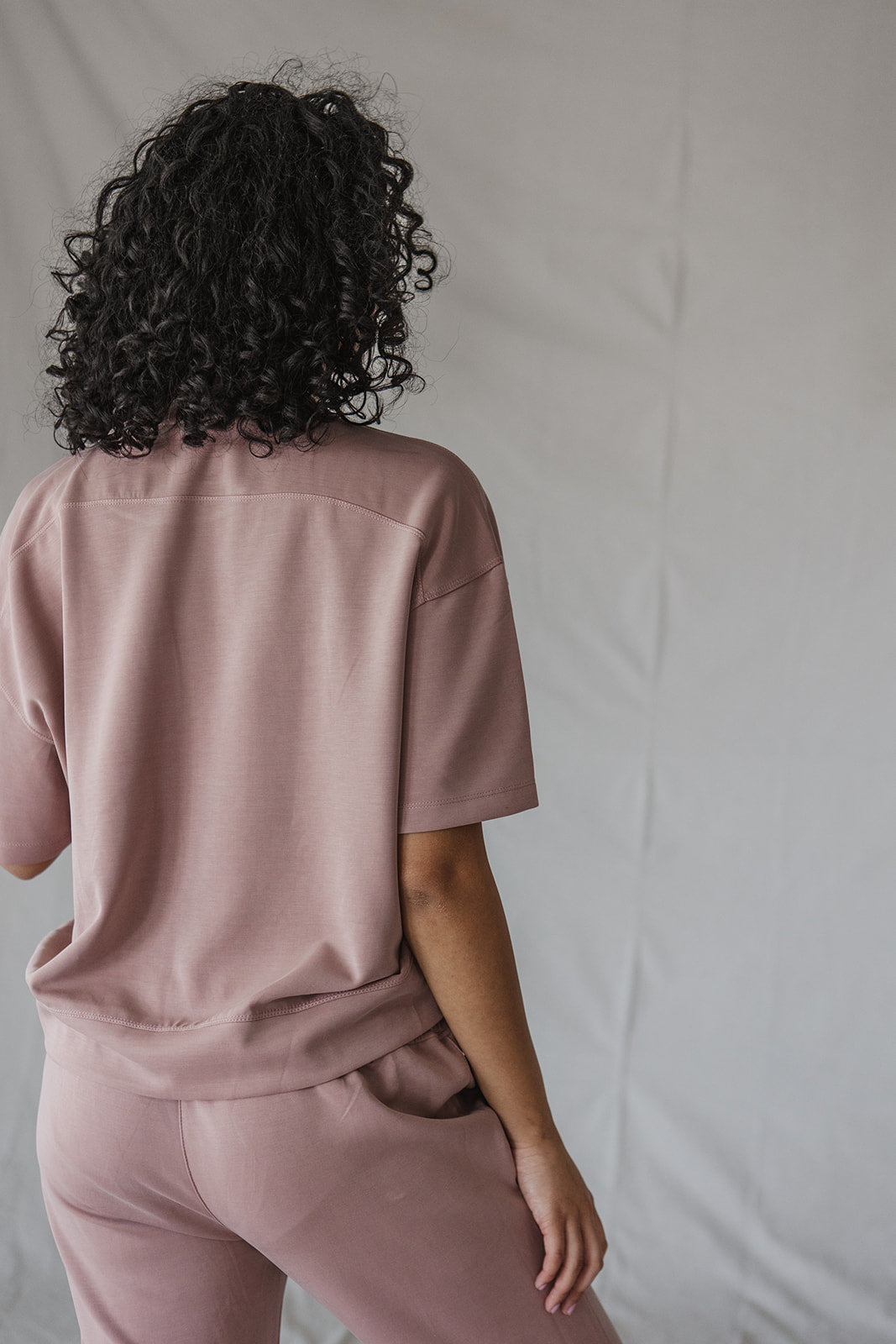 Jet-Setter Jogger Set Short Sleeve |Mauve