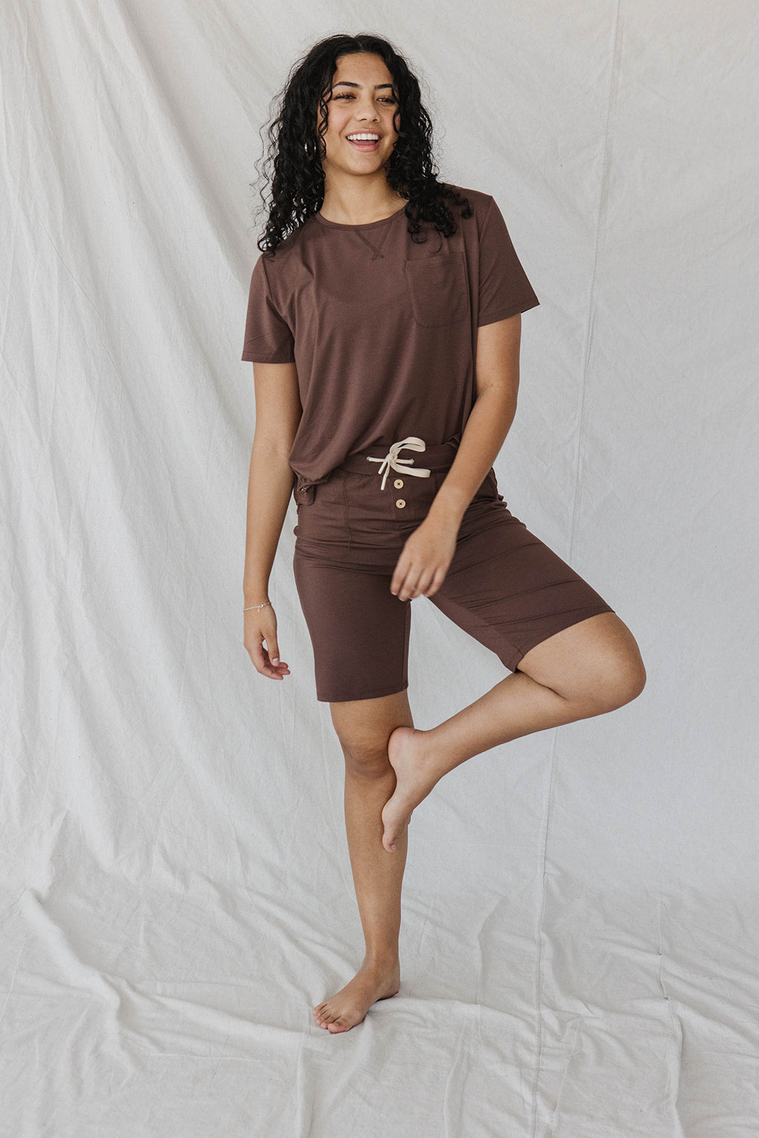JAM SHORTS SET - Cafe Espresso