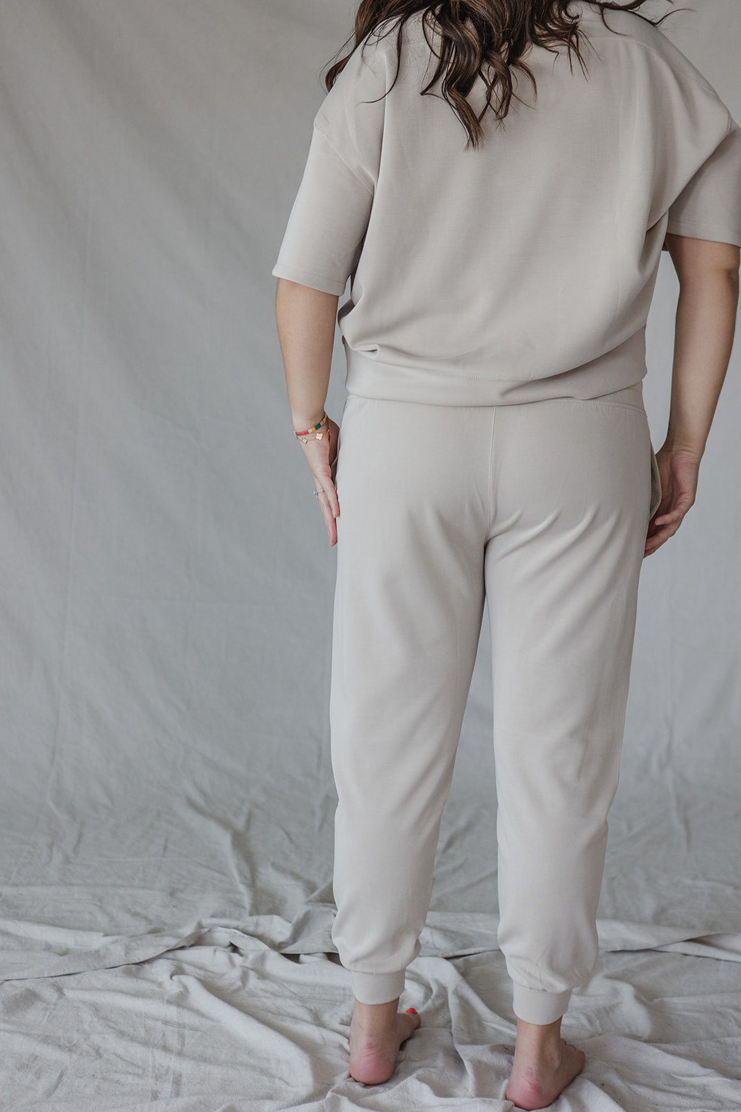 Jet-Setter Jogger Set Short Sleeve |Bone