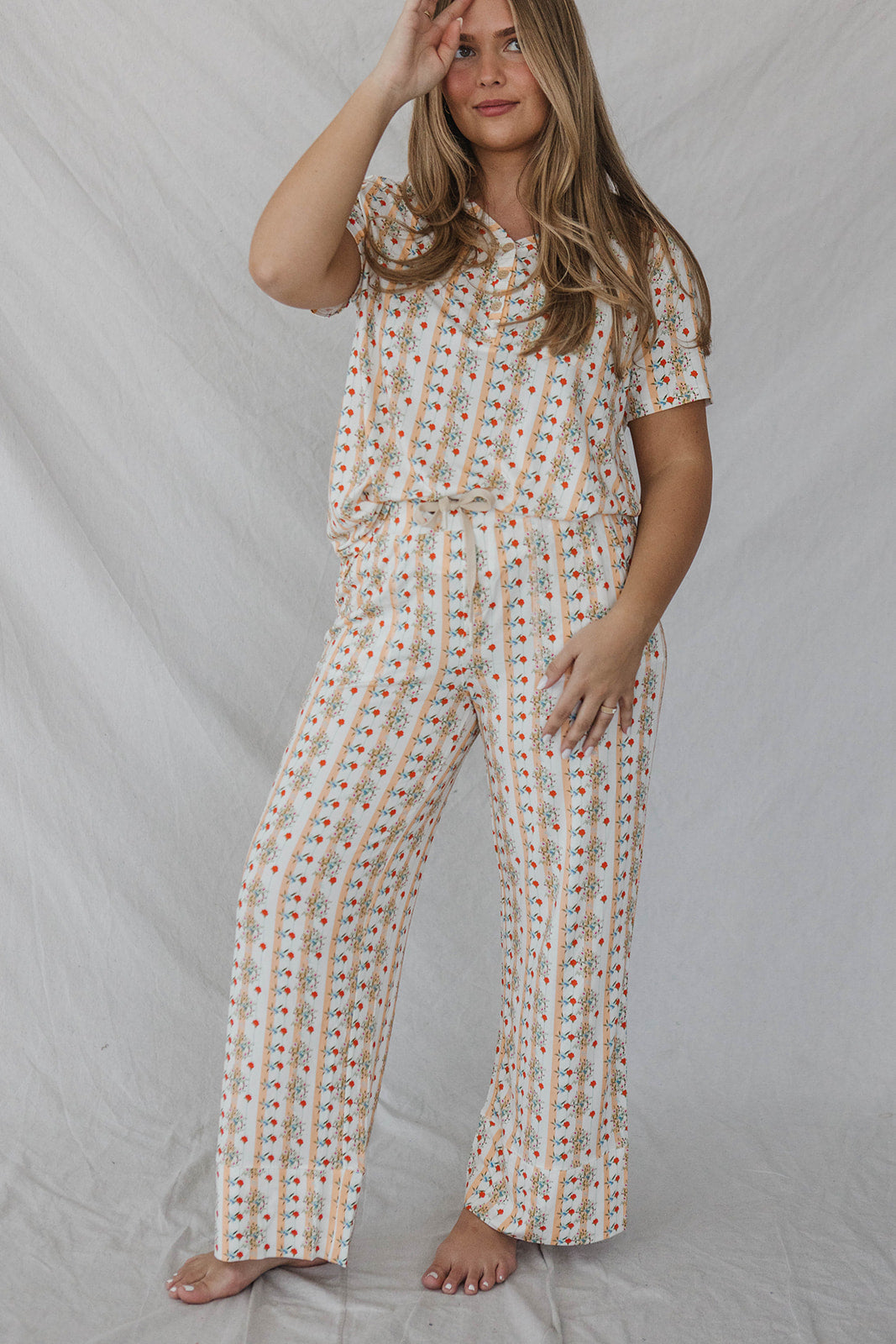 HENLEY STRAIGHT LEG PANTS SET MODAL - Sienna