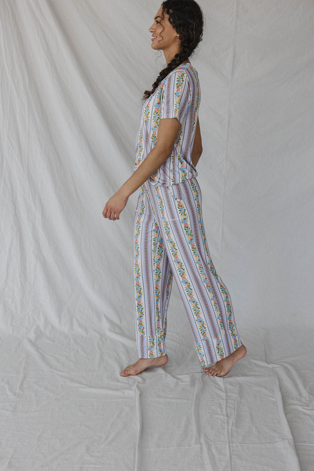HENLEY STRAIGHT LEG PANTS SET MODAL - Nina