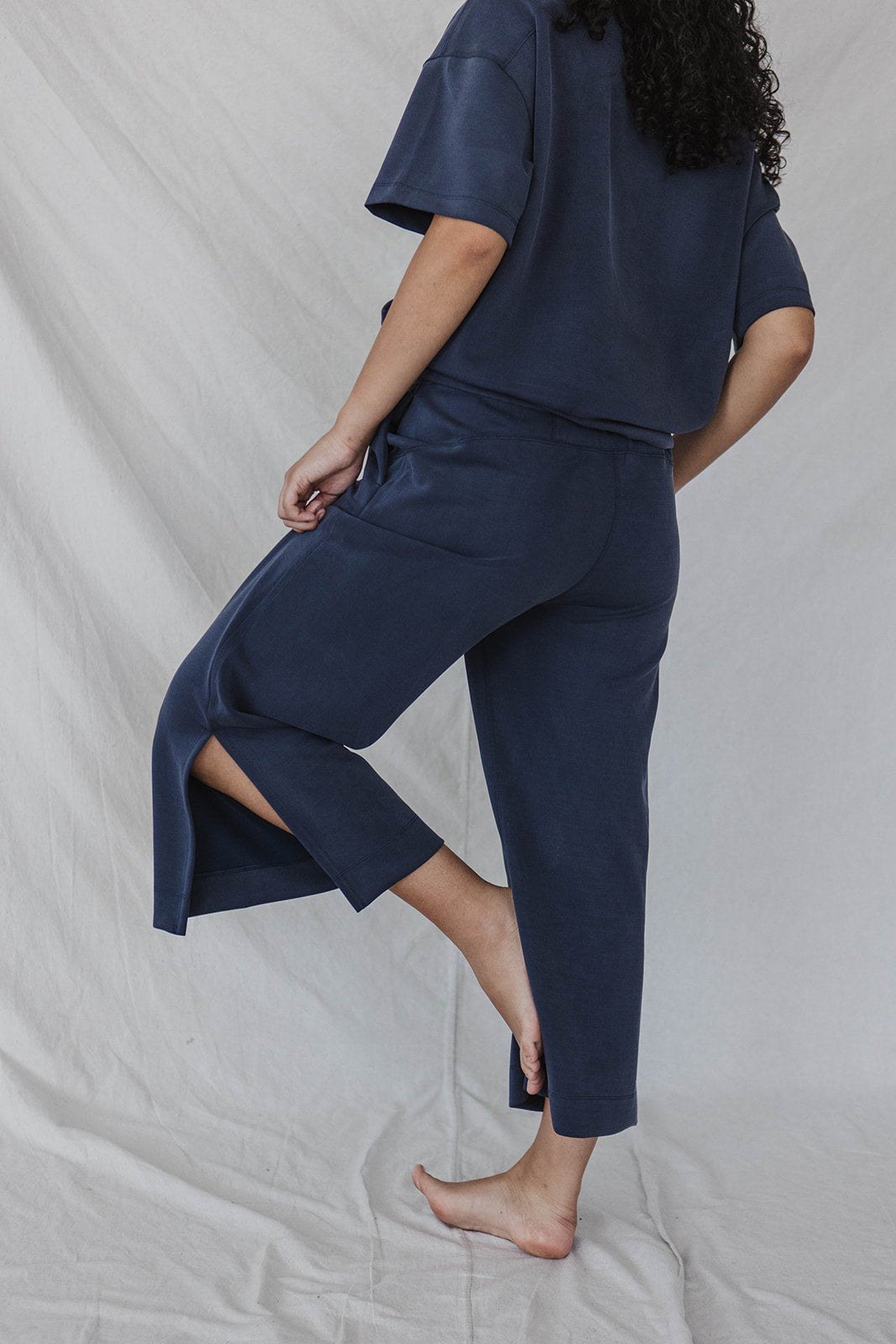 Jet-Setter Set Wide Leg Short Sleeve| Navy