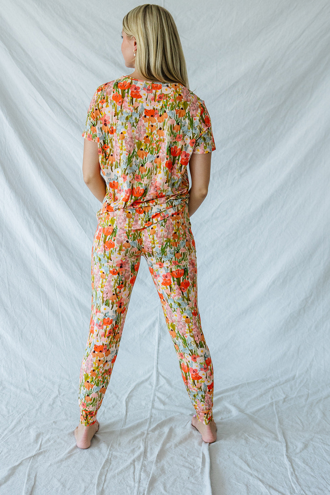 JAM PANTS SET | Pink Watercolor Floral