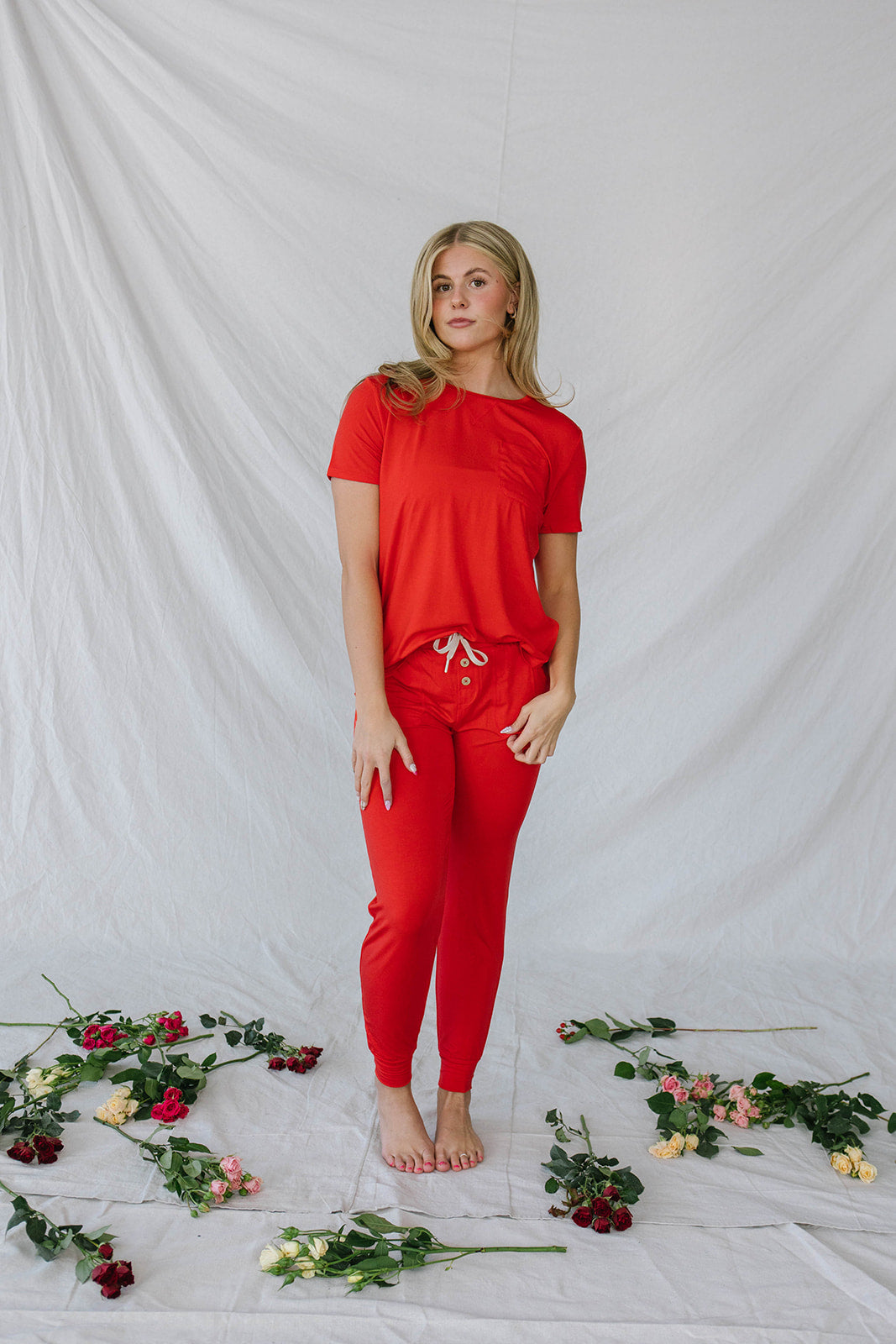 JAM PANTS SET |Valentines Red-Final Sale