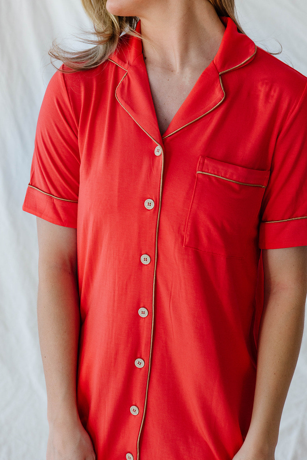 DREAM DRESS | Valentines Red with Bran Piping
