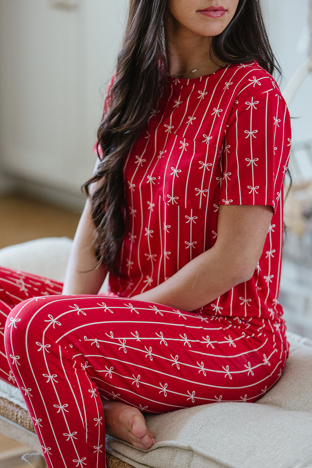 JAM PANTS SET |True Red Ribbons and Bows