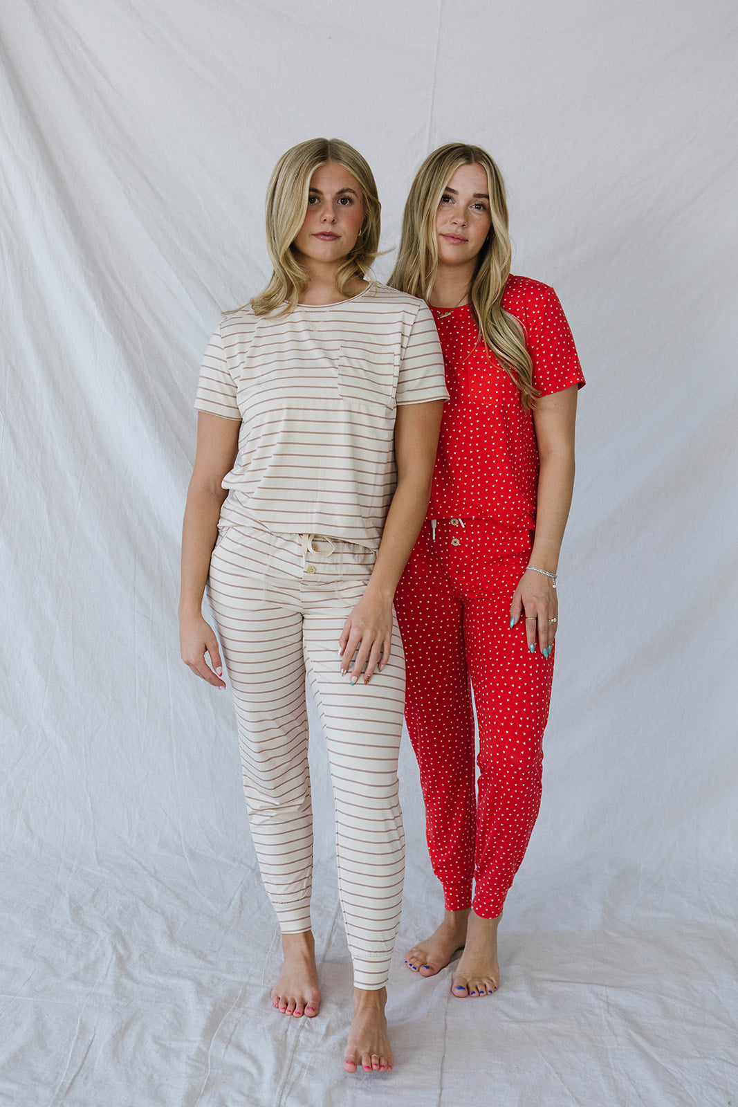 JAM PANTS SET |Tan & Cream Stripe
