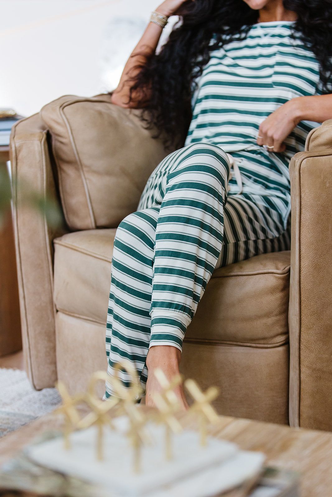 JAM PANTS SET | Evergreen Stripe