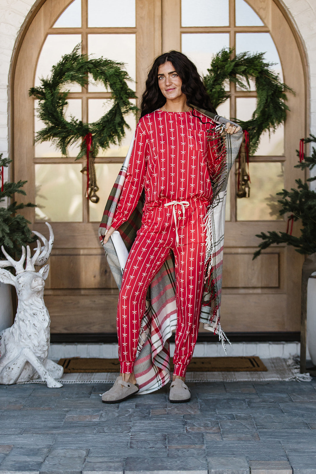 Jam PANTS SET LONG SLEEVE | True Red Ribbons and Bows