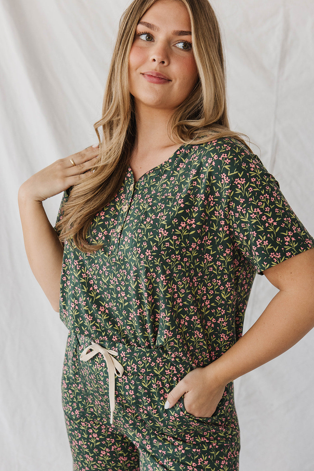 HENLEY STRAIGHT LEG PANTS SET MODAL | Hillary-Final Sale