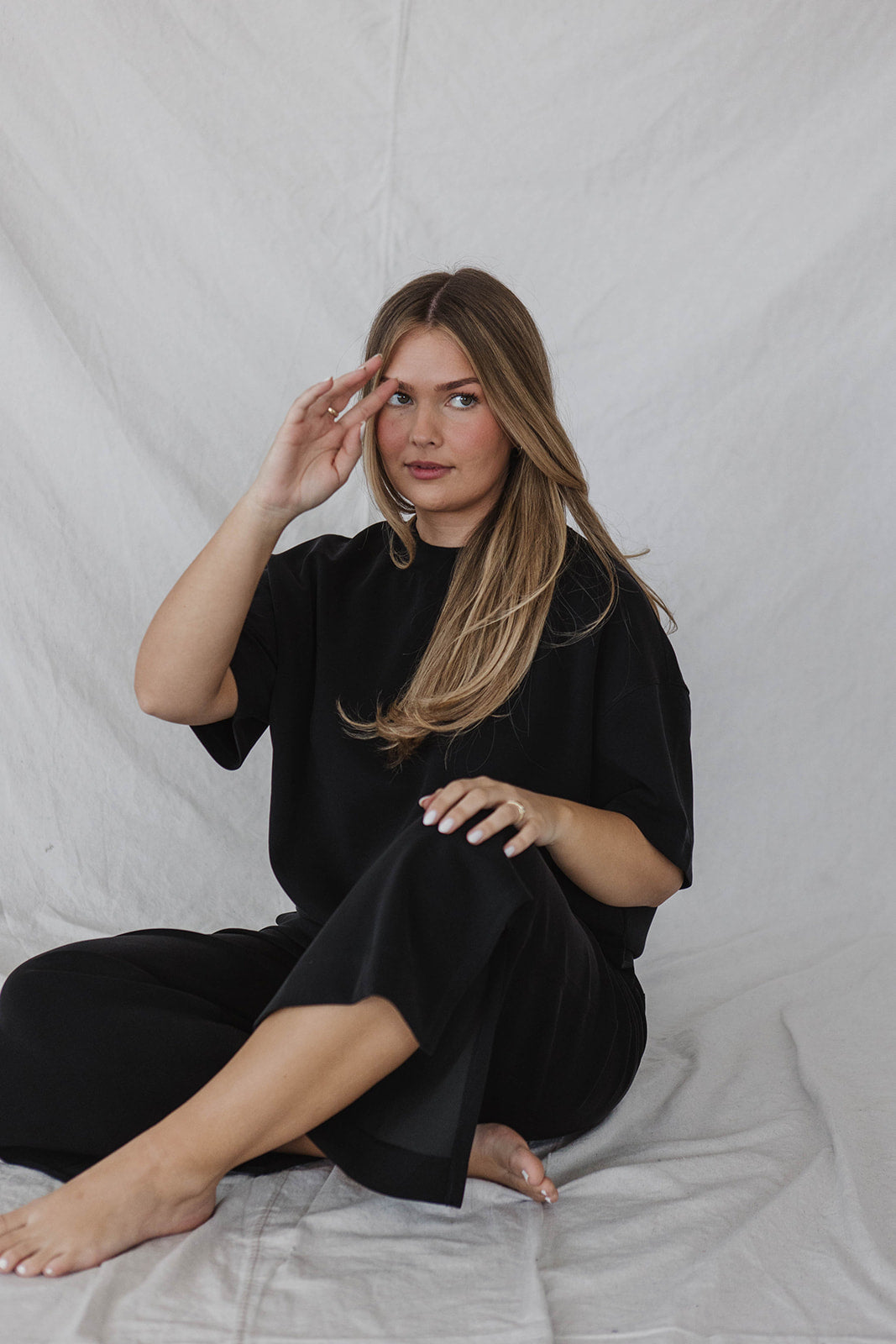 Jet-Setter Set Wide Leg Short Sleeve |Black