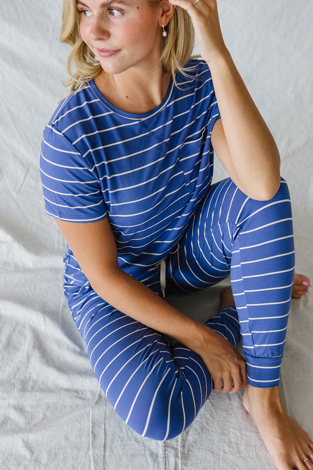 JAM PANTS SET | Cobalt Blue Stripe