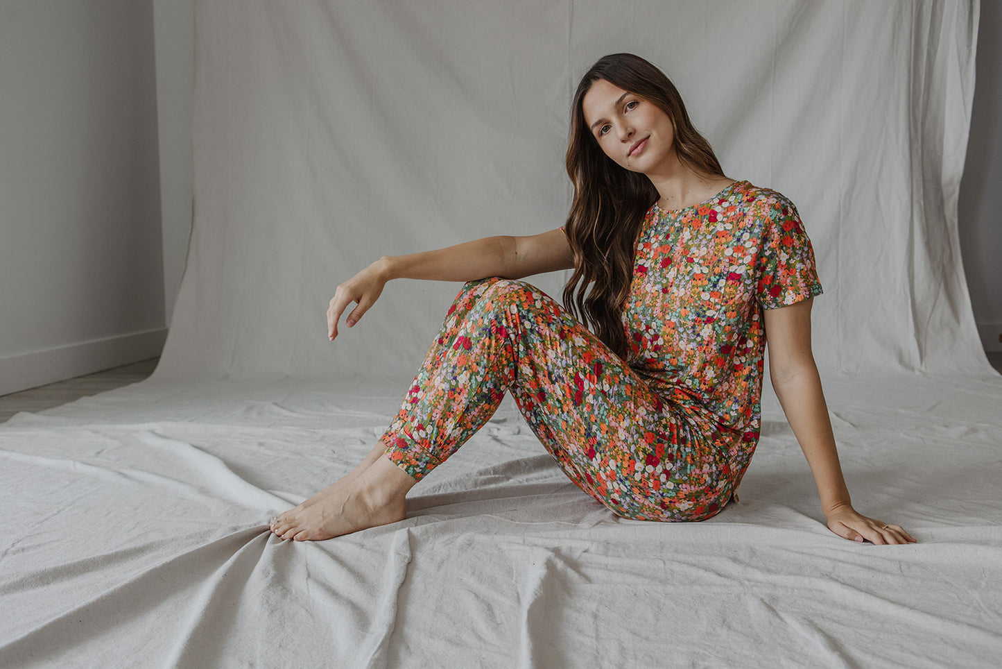 JAM PANTS SET |Ditsy Water Color Floral