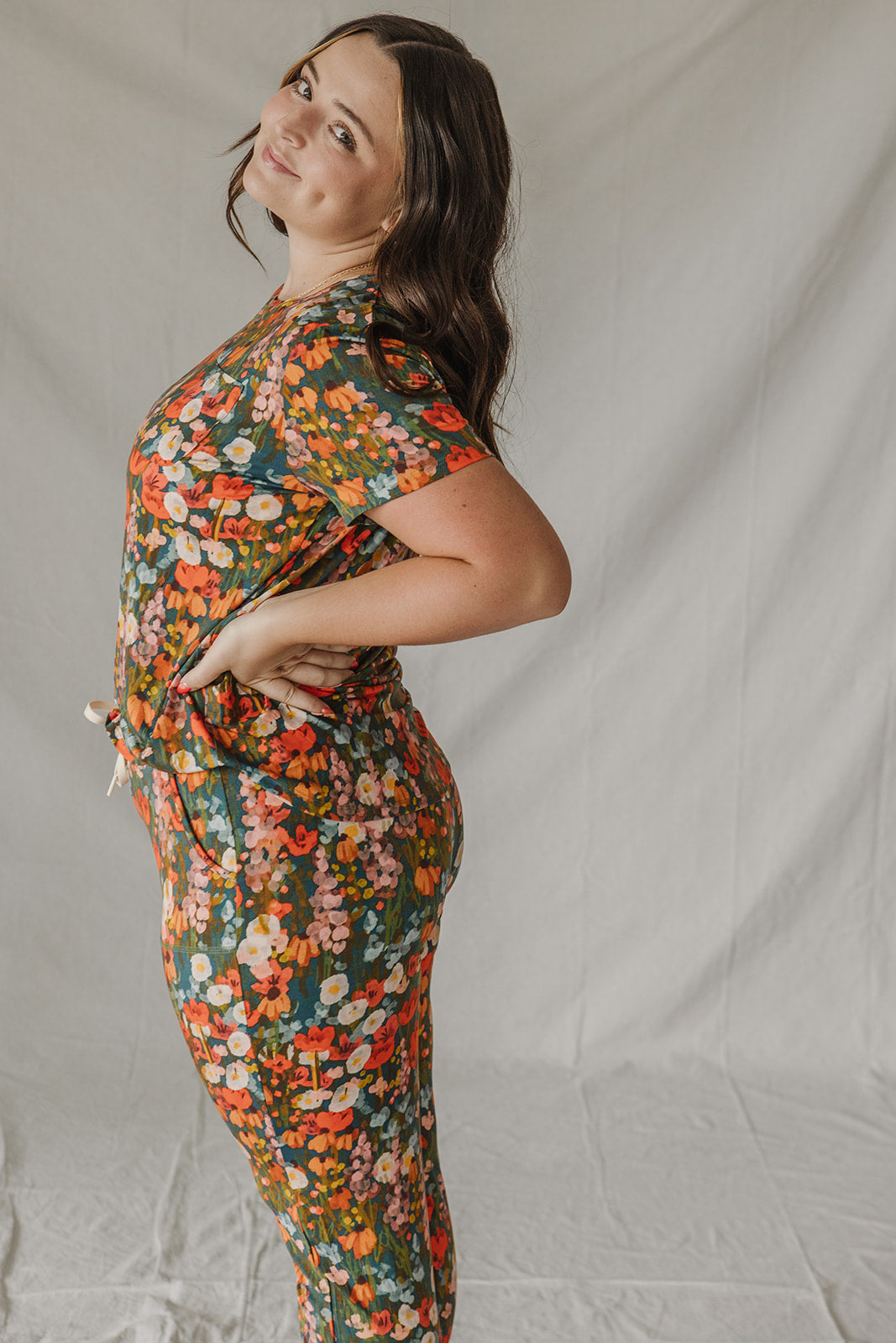 JAM PANTS SET |Green Water Color Floral