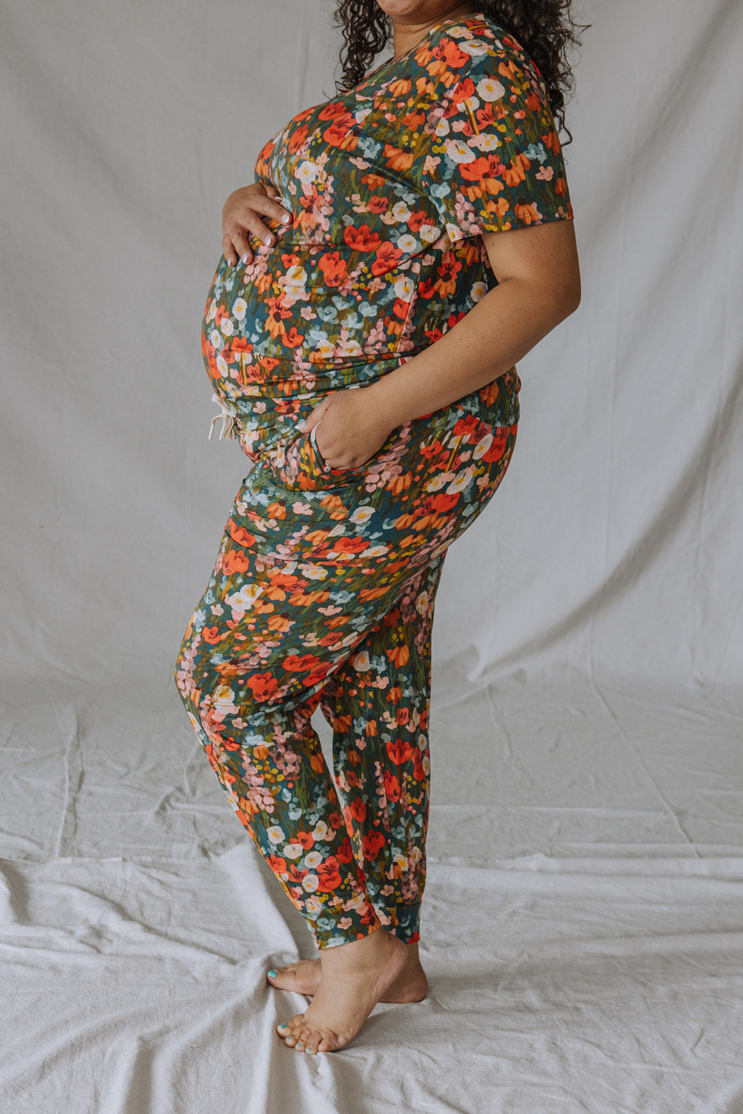 JAM PANTS SET |Green Water Color Floral