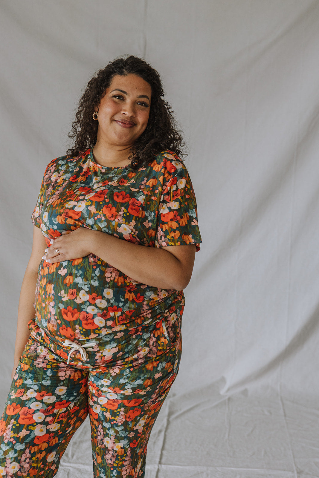 JAM PANTS SET |Green Water Color Floral