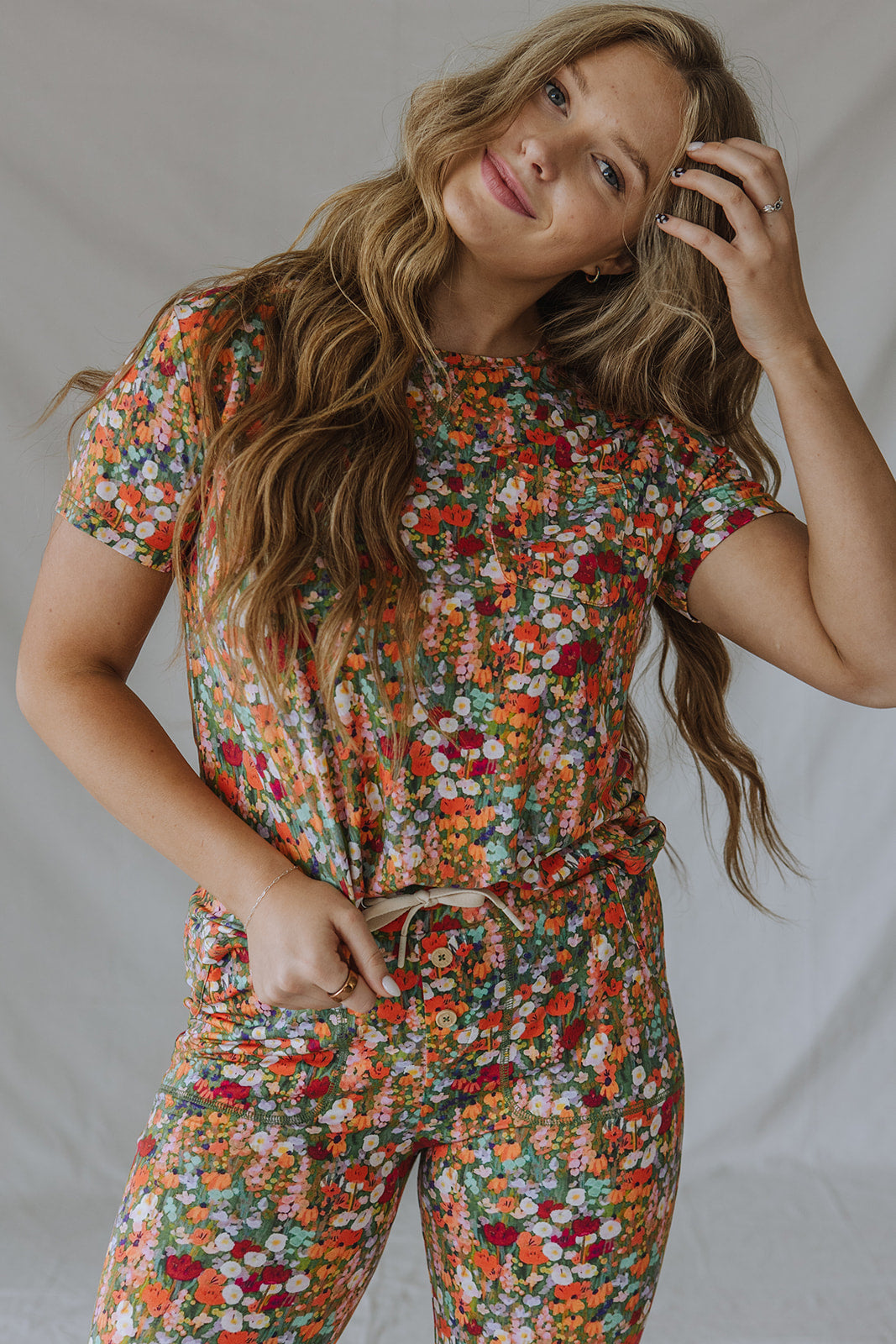 JAM PANTS SET |Ditsy Water Color Floral