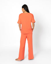 PRIME LOUNGE SET | Hot Coral Short Sleeve   FINAL SALE