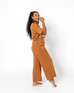 PRIME LOUNGE SET | Cashew Short Sleeve
