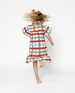 LITTLE LATES DRESS | Winter Checkered