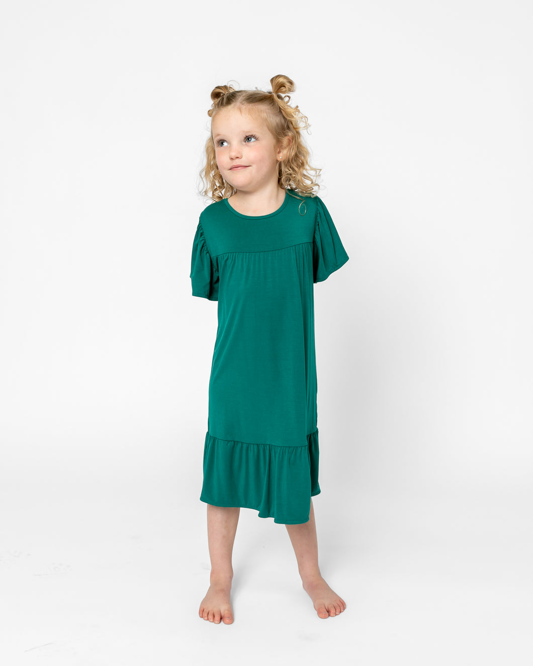 LITTLE LATES DRESS | Jeweled Green