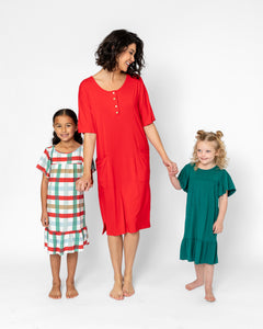 LITTLE LATES DRESS | Jeweled Green