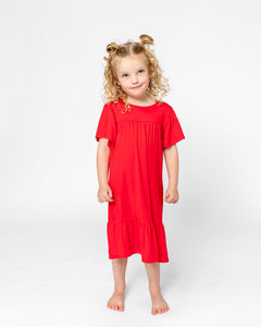 LITTLE LATES DRESS | Red
