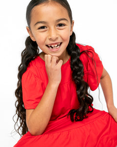 LITTLE LATES DRESS | Red