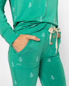 JAM PANTS SET | Jade Micro Tree Long Sleeve
