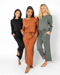 PRIME LOUNGE SET | Black Long Sleeve FINAL SALE
