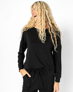 PRIME LOUNGE SET | Black Long Sleeve FINAL SALE