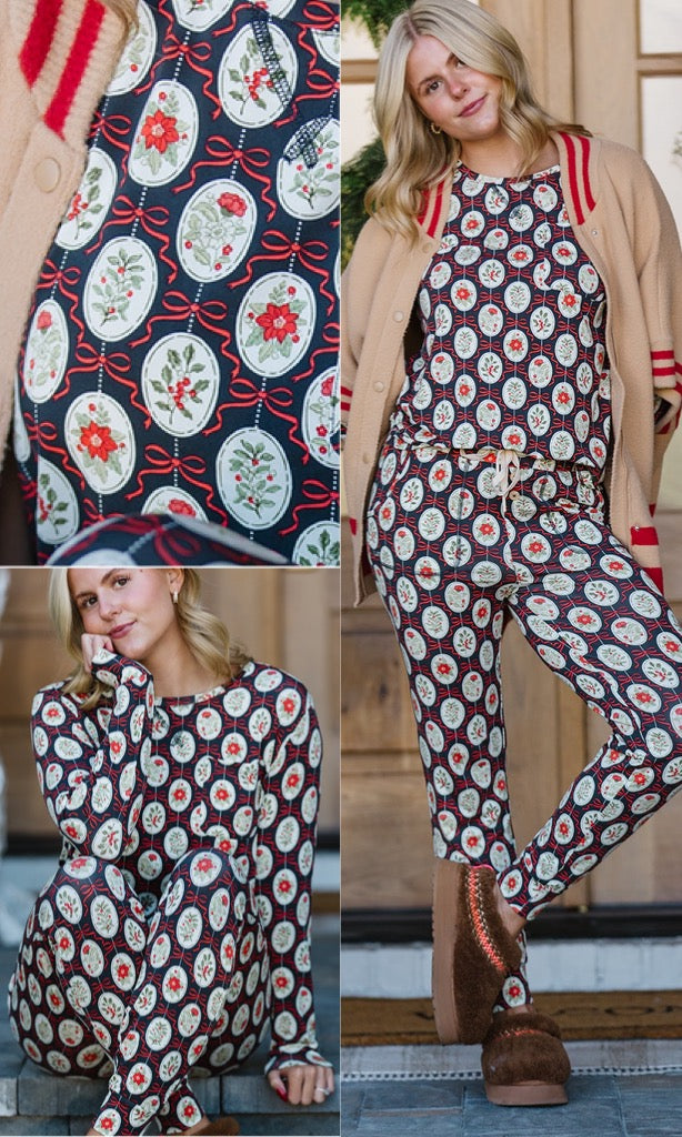 JAM PANTS SET  | Winter Bouquet Medallion