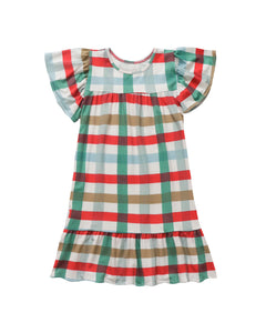LITTLE LATES DRESS | Winter Checkered
