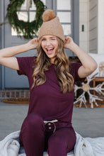 JAM PANTS SET | Cranberry Short Sleeve Final Sale
