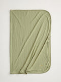 ADULT SWADDLE  | Green & Cream Vertical Stripe