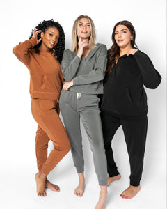 LUXE HOODIE SWEATSUIT | Mocha Bisque