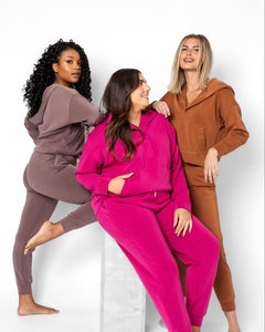 LUXE HOODIE SWEATSUIT | Peppercorn