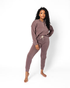 LUXE HOODIE SWEATSUIT | Peppercorn